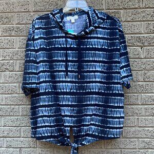 Michael Kors Earl Hoodie Front Tie NWT 2X